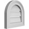 Ekena Millwork Round Top Surface Mount PVC Gable Vent: Functional, w/ 2"W x 1-1/2"P Brickmould Frame, 12"W x 12"H GVPRT12X1202SF - alternate 2